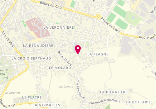 Plan de Rita Coiffure, 10 Rue Auguste Renoir, 42400 Saint-Chamond