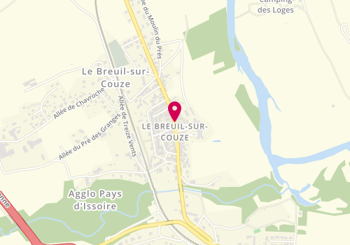 Plan de Suzette Coiffure, 2 Impasse République, 63340 Le Breuil-sur-Couze