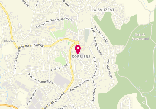 Plan de Hb Coiffure, 14 Rue Rambert Fauré, 42290 Sorbiers