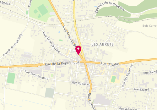 Plan de Effet Bohème, 7 Rue Aristide Briand, 38490 Les Abrets-en-Dauphiné