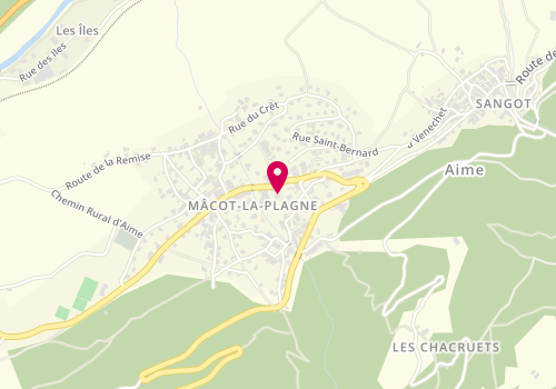 Plan de Eve Coiffure, Macot la Plagne Aconcagua Apt 206, 73210 La Plagne-Tarentaise