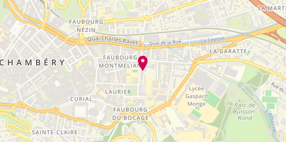 Plan de L'Atelier de Marina Coiffure, 5 Rue Jules Ferry, 73000 Chambéry