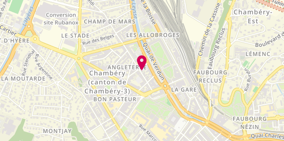 Plan de Claudine F Coiffure, 158 Rue Nicolas Parent, 73000 Chambéry