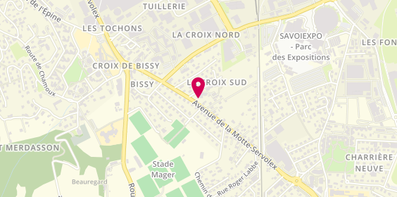 Plan de D'Ix Coiffure, 28 Rue Bissières, 73000 Chambéry