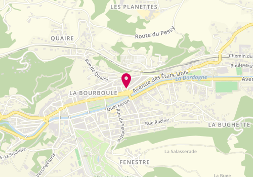 Plan de Fanny Feeling, Place du Souvenir, 63150 La Bourboule