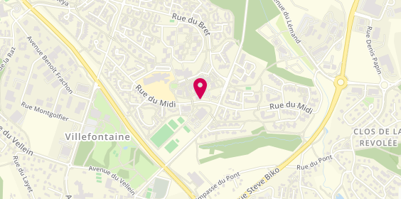 Plan de Blon Brune Coiffure, 58 Rue du Midi, 38090 Villefontaine