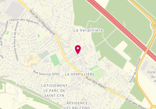 Plan de Jp Coiffure, 207 Rue de la République, 38290 La Verpillière