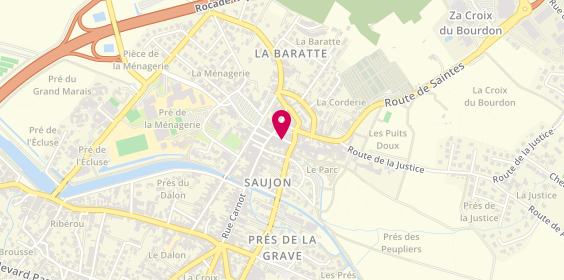 Plan de Evazion Coiffure, 36 Place du Général de Gaulle, 17600 Saujon