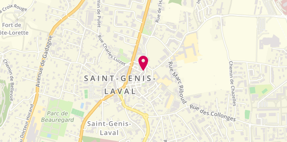Plan de 716 Barbershop, 1 Rue de la Ville, 69230 Saint-Genis-Laval