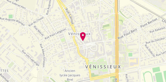 Plan de L’INSTANT Haute coiffure, 57 avenue Jean Jaurès, 69200 Vénissieux