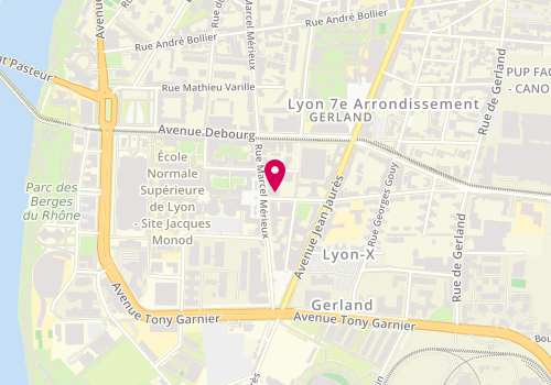 Plan de Cyrill Coiffure, 3 Rue Challemel Lacour, 69007 Lyon