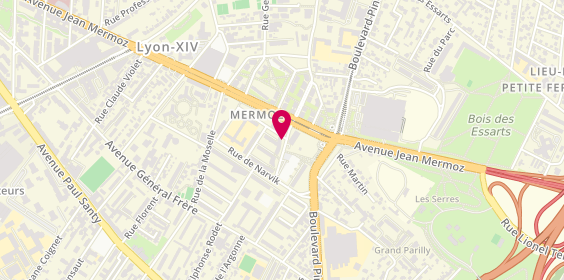 Plan de Mermoz Coiffure, 9 Place André Latarjet, 69008 Lyon