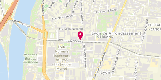Plan de Infinite Coiffure, 27 avenue Debourg, 69007 Lyon