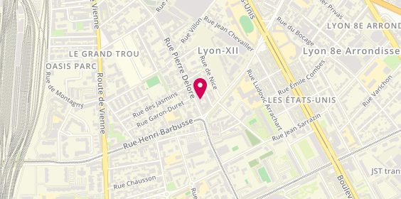 Plan de Coiffure et barbier SAROLI Victor, 75 Rue Pierre Delore, 69008 Lyon