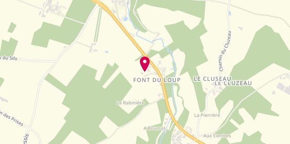 Plan de Sandrine Coiffure A Domicile, 36 Route Font du Loup, 17610 Chaniers