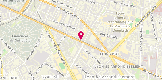 Plan de Gil Coiffure, 313 avenue Berthelot, 69008 Lyon