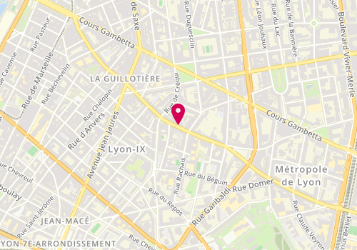 Plan de Thierry Diez Coiffure, 129 Grande Rue de la Guillotiere, 69007 Lyon