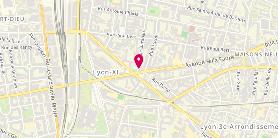 Plan de Rayan Good Coiffure, 157 Rue Baraban, 69003 Lyon