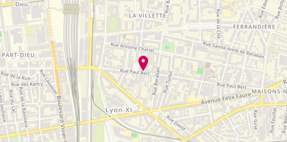 Plan de ALLARY Coiffure, 243 Rue Paul Bert, 69003 Lyon