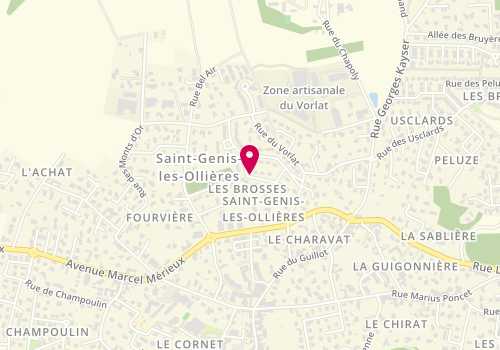 Plan de L'Atelier de Stef, 5 Rue Guillot, 69290 Saint-Genis-les-Ollières