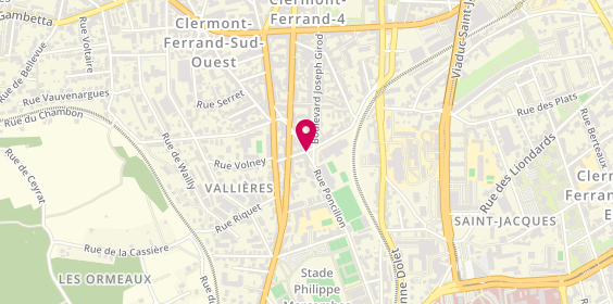Plan de Coiffure Andrée, 13 Rue Charles Bruyant, 63000 Clermont-Ferrand