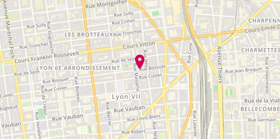 Plan de B2M Coiffure, 108 Rue Bossuet, 69006 Lyon