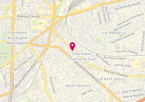 Plan de Xs Coiffure, 28 Rue de l'Oradou, 63000 Clermont-Ferrand