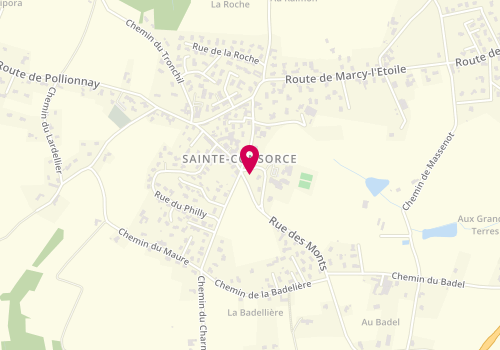 Plan de Anne.b Coiffure, 2 Rue des Monts, 69280 Sainte-Consorce