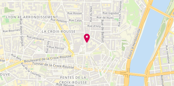 Plan de Kristel c'Haute Coiffure Francaise, 21 place de la Croix-Rousse, 69004 Lyon
