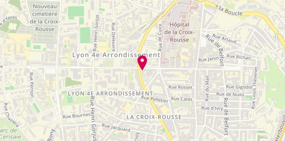 Plan de Icone Coiffure, 58 Boulevard des Canuts, 69004 Lyon