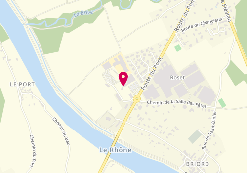 Plan de Tentation Coiffure, 344 Route du Pont Lieu Dit Les
Rue des Verchères, 01470 Briord