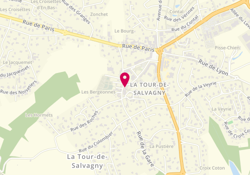 Plan de Espace Fabienne, 1 Rue de la Gare, 69890 La Tour-de-Salvagny