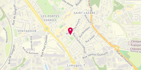 Plan de GENIR Tony, 57 Rue du Puy Vincent, 87000 Limoges