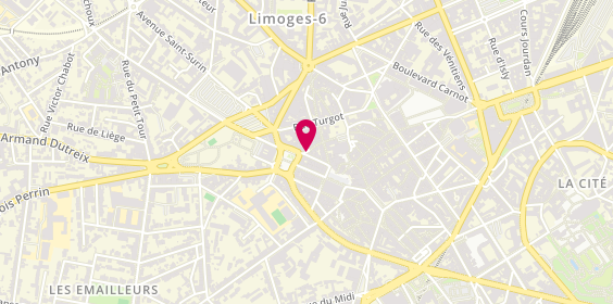 Plan de L'Atelier Saint Louis, 8 Rue Darnet, 87000 Limoges