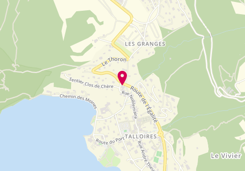 Plan de Coiffure à Domicile PascaleBONNOT, 14 Route de l'Égalité, 74290 Talloires-Montmin
