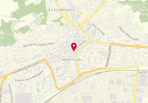 Plan de Hm Coiffure, 342 Quai des Remparts, 01120 Montluel