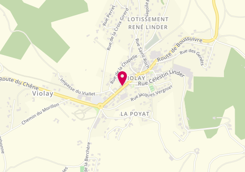 Plan de Coiffure Sylvie, Route du Chêne, 42780 Violay
