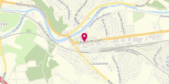 Plan de Planète Coiffure, 120 Route de Lyon, 69380 Lozanne