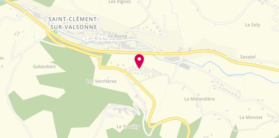 Plan de Jennifer Coiffure A Domicile, Lotissement Domaine 4 Vents, 69170 Saint Clément Sous Valsonne