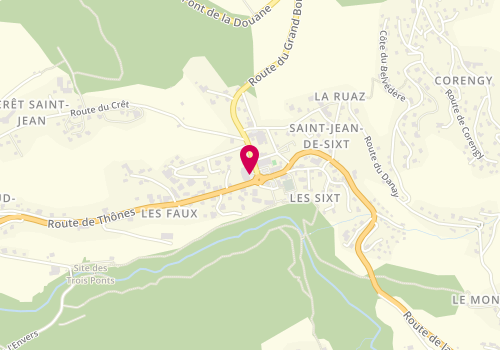 Plan de Colette Coiffure, 56 place Madeleine Lafrance, 74450 Saint-Jean-de-Sixt