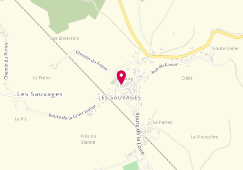 Plan de Marilyne Coiffure, 186 Rue Mairie, 69170 Les Sauvages
