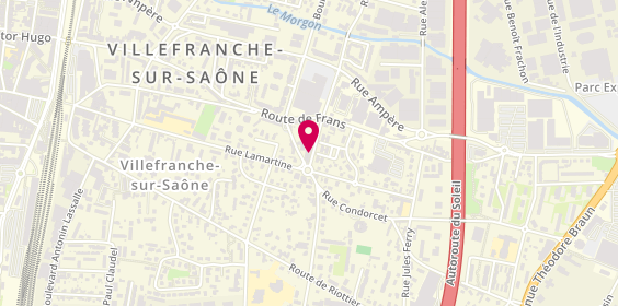 Plan de Melo coiffure, 778 Rue Emile Zola, 69400 Villefranche-sur-Saône