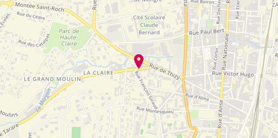 Plan de L'Atelier de Coiffure, 109 Rue de Tarare, 69400 Villefranche-sur-Saône