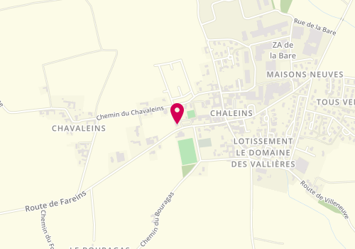 Plan de D'Lisse Coiffure, 222 Route de Fareins, 01480 Chaleins