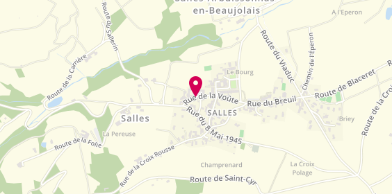 Plan de GUERRIER Nelly, 1 place Jean Blanc, 69460 Salles-Arbuissonnas-en-Beaujolais
