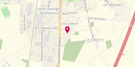 Plan de Salon Chrystele, Avenue Tilleuls, 69830 Saint-Georges-de-Reneins