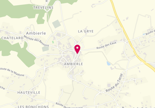 Plan de Noëlle Coiffure, 53 Place Lancelot, 42820 Ambierle
