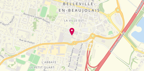 Plan de Espace Dorianne Coiffure, Parking Carrefour Market Allée du Petit Prince, 69220 Belleville-en-Beaujolais