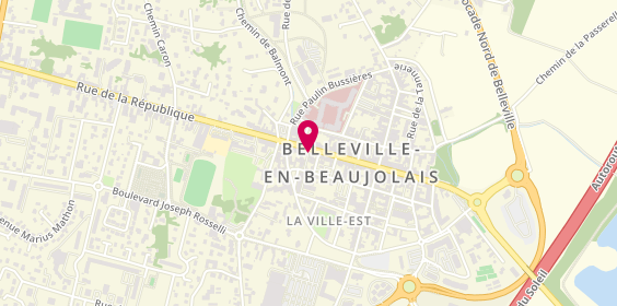 Plan de Beyzahairstylist, 87 Rue de la République, 69220 Belleville-en-Beaujolais