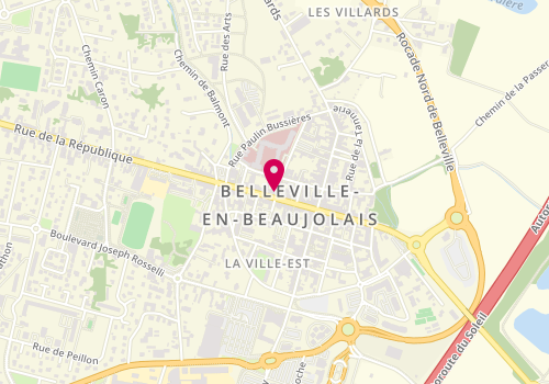 Plan de Salon de Coiffure Y Style, 62 Rue de la République, 69220 Belleville-en-Beaujolais